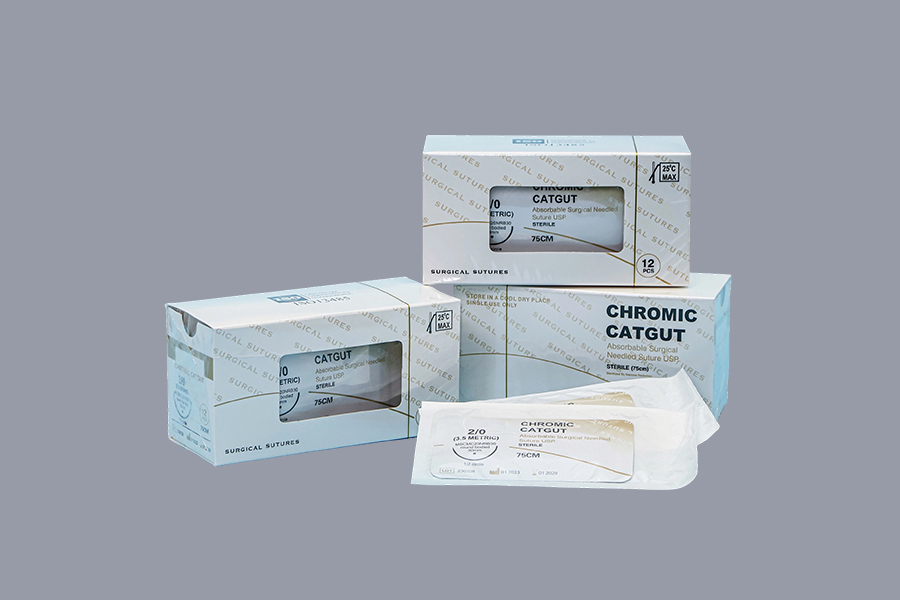 Suturas absorbibles de catgut crómico