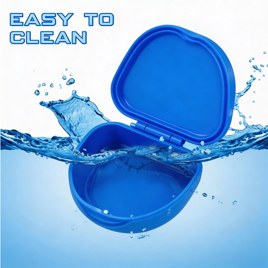 Caja de plástico para prótesis dental