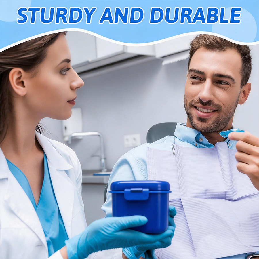 Caja de plástico para prótesis dental