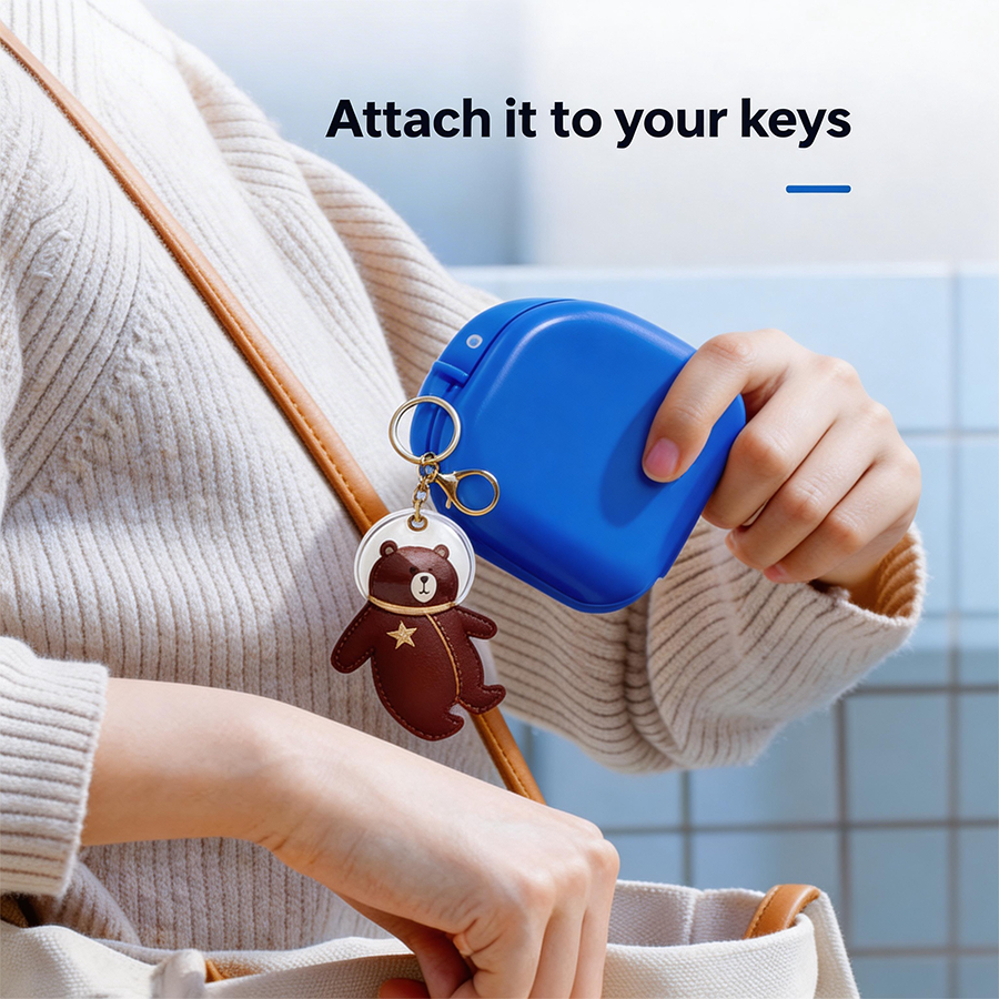 Caja de plástico para prótesis dental