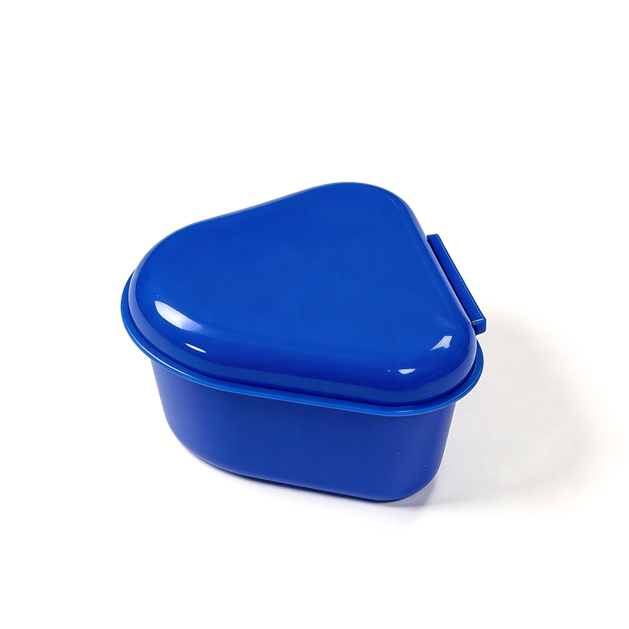 Caja de plástico para prótesis dental