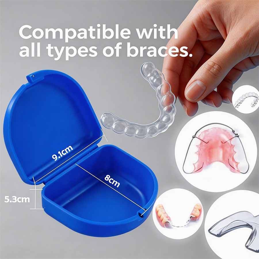 Caja de plástico para prótesis dental